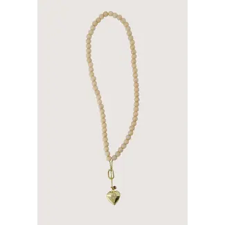 Zusss ZUSSS - KETTING VAN KRALEN MET HART