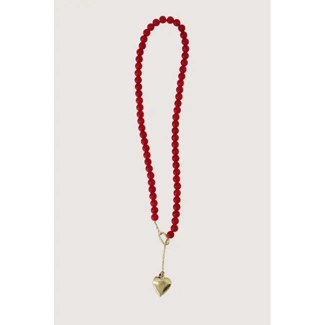 Zusss ZUSSS - KETTING VAN KRALEN MET HART