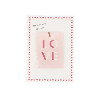 Zusss ZUSSS - ANSICHTKAART MINI GEURZAKJE LOVE