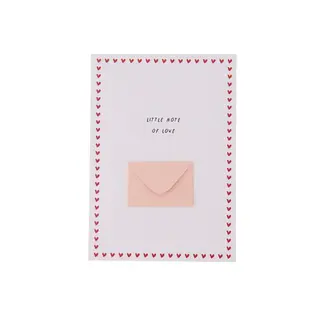 Zusss ZUSSS - WENSKAART MINI ENVELOPJE LITTLE NOTE OF LOVE