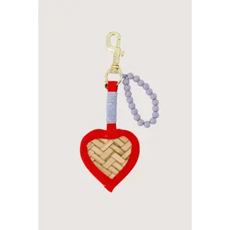 Zusss ZUSSS - SLEUTEL/TAS HANGER MET GEVLOCHTEN HART