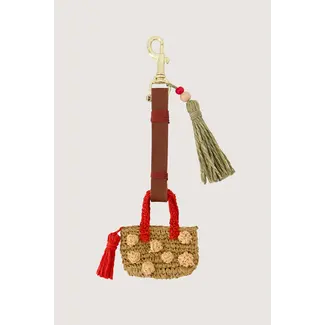 Zusss ZUSSS - SLEUTEL/TAS HANGER MET GEHAAKT TASJE - CHRISPY