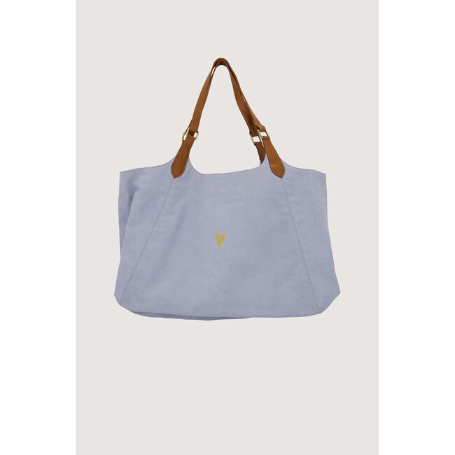 Zusss ZUSSS- LOVE TOTE BAG MET LEREN DETAILS