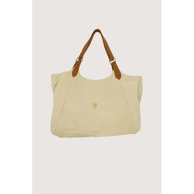 Zusss ZUSSS- LOVE TOTE BAG MET LEREN DETAILS