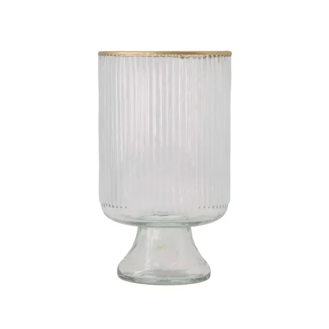 Zusss ZUSSS - TAFELVAAS OP VOET GLAS RIBBEL