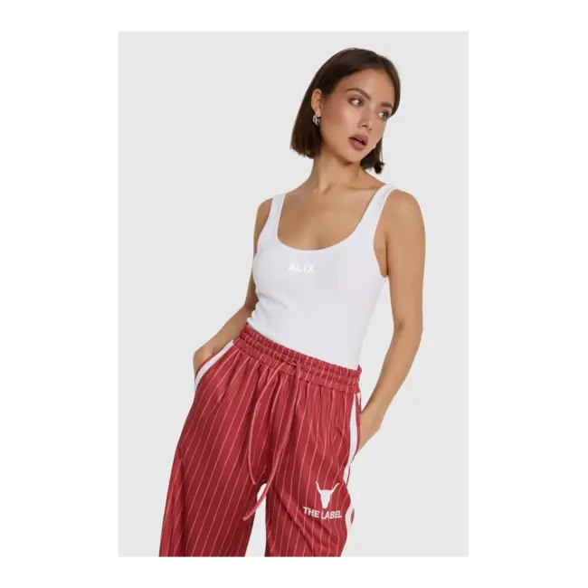 Alix The Label ALIX THE LABEL - LADIES KNITTED RIB TANKTOP - SOFT WHITE