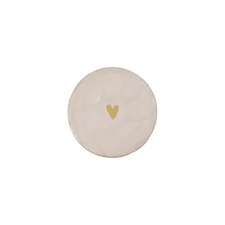 Zusss ZUSSS - SET VAN 4 ONDERZETTERS PARELMOER HARTJE