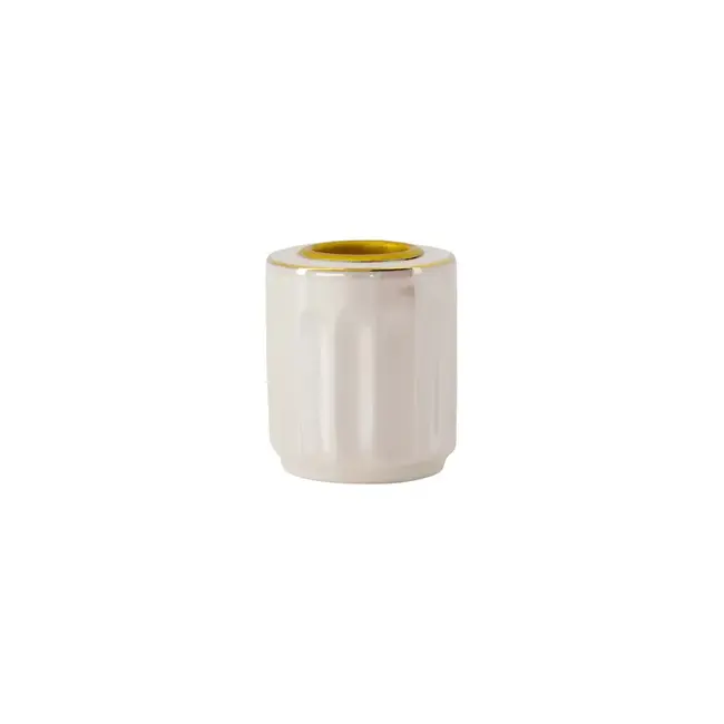 Zusss ZUSSS - KANDELAAR - KERAMIEK PARELMOER RIBBEL