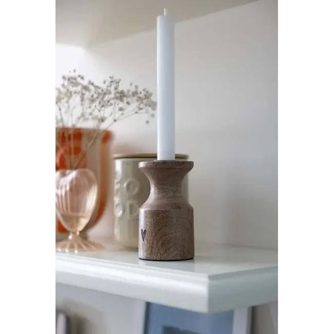 Zusss ZUSSS - KANDELAAR HOUT HARTJE