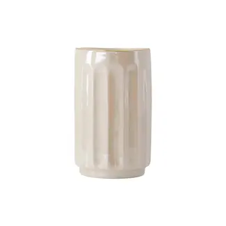 Zusss ZUSSS - TAFELVAASJE KERAMIEK RIBBEL PARELMOER