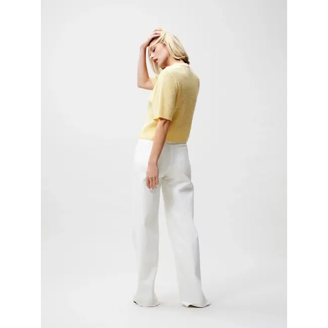 Catwalk Junkie CATWALK JUNKIE - SHORT SLEEVE KNITTED CARDIGAN - MELLOW YELLOW