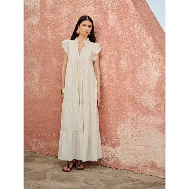 Devotion TWINS DEVOTION - REVERIE MAXI DRESS - OFF WHITE