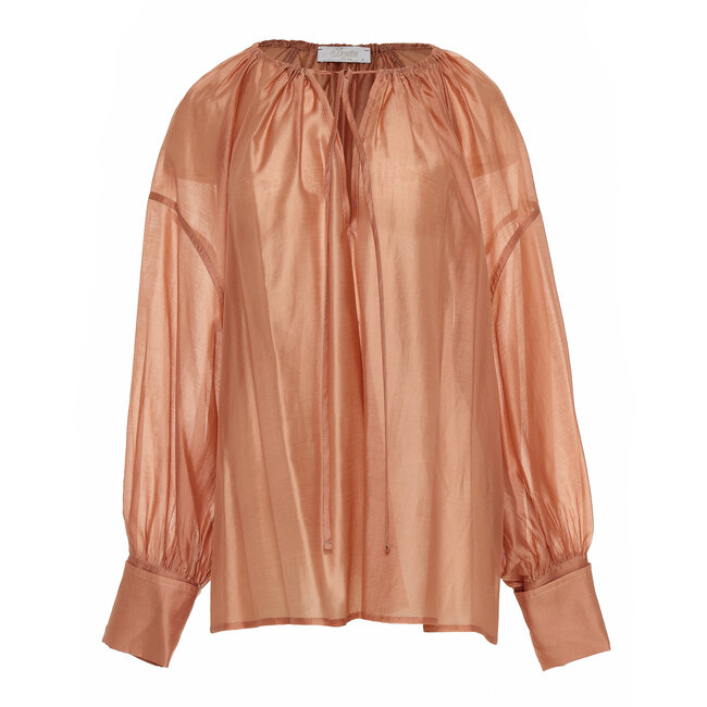 Devotion TWINS DEVOTION - SATIN BLOUSE - POWDER