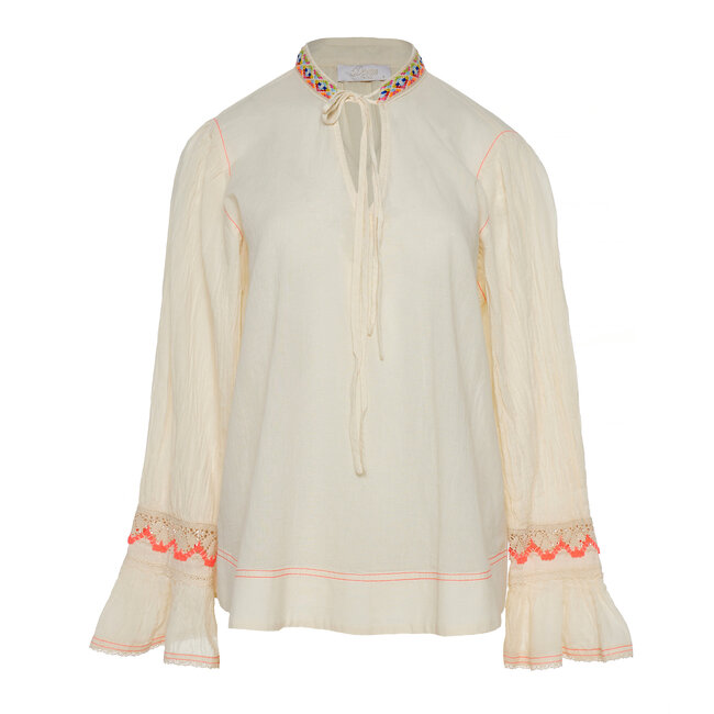 Devotion TWINS DEVOTION - MELORA  BLOUSE - OFF WHITE