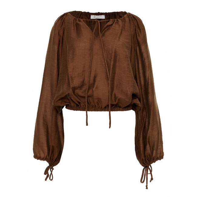 Devotion TWINS DEVOTION -NOMAD BLOUSE - CHOCO