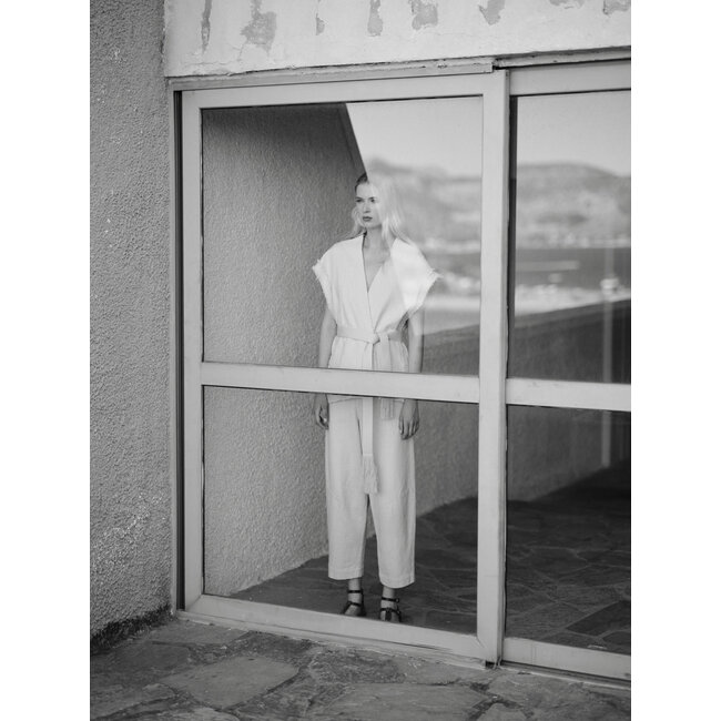 Devotion TWINS DEVOTION - OLIVE TOP/GILET - OFF WHITE