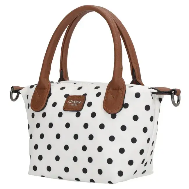 Charm CHARM LONDON - BUCKINGHAM HANDTAS - STIPPEN ZWART/WIT