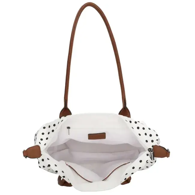 Charm CHARM LONDON - BUCKINGHAM SHOPPER STIPPEN - ZWART/WIT