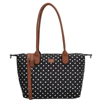 Charm CHARM LONDON - BUCKINGHAM SHOPPER STIPPEN - WIT/ZWART