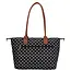 Charm CHARM LONDON - BUCKINGHAM SHOPPER STIPPEN - WIT/ZWART