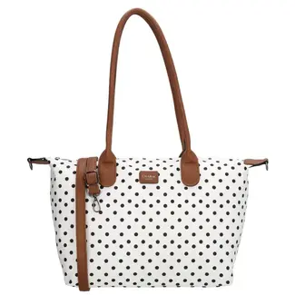 Charm CHARM LONDON - BUCKINGHAM SHOPPER STIPPEN - WIT/TAUPE