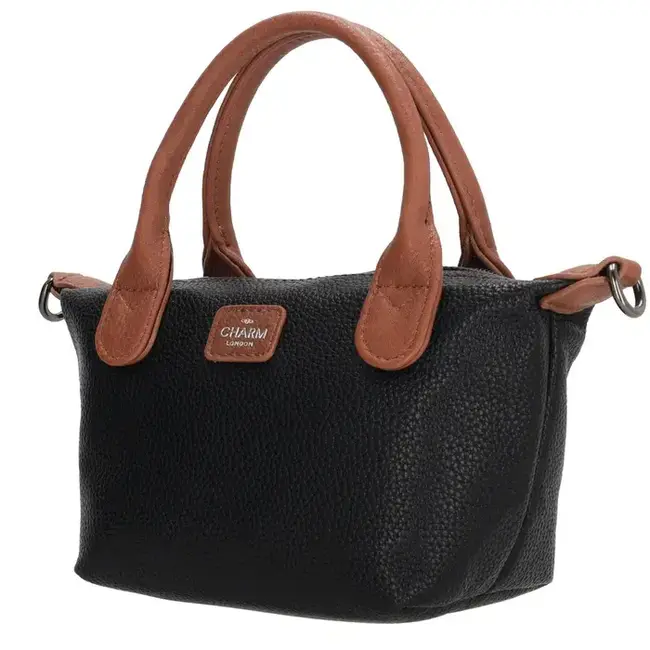 Charm CHARM LONDON - BUCKINGHAM PALACE HANDTAS - ZWART/COGNAC