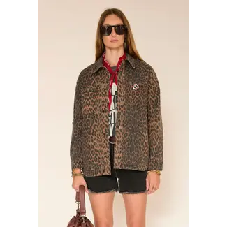 MKT MKT STUDIO - VENUTIA LEOPARD PRINT JACKET - CHOCO