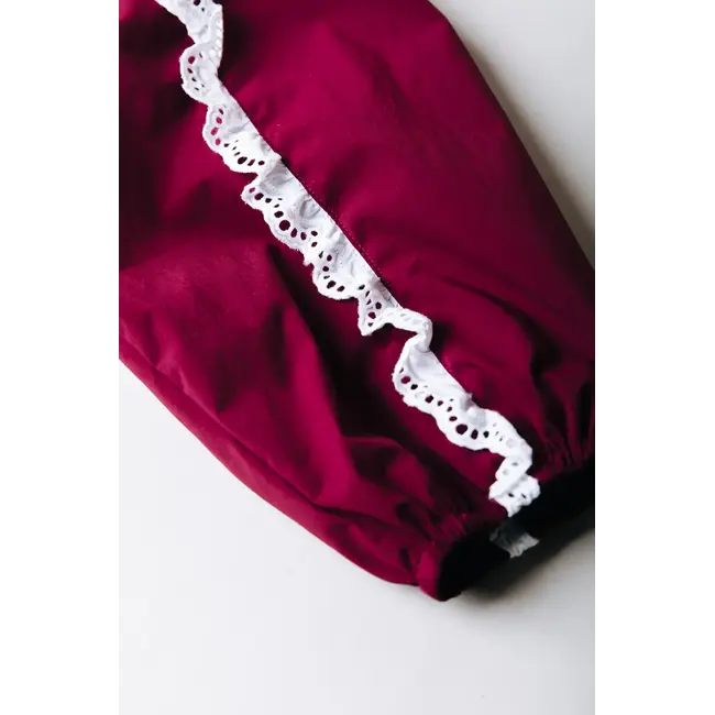 Colourful Rebel COLOURFUL REBEL - ROMY CROCHET REVERSIBLE SPORT JACKET - MERLOT RED