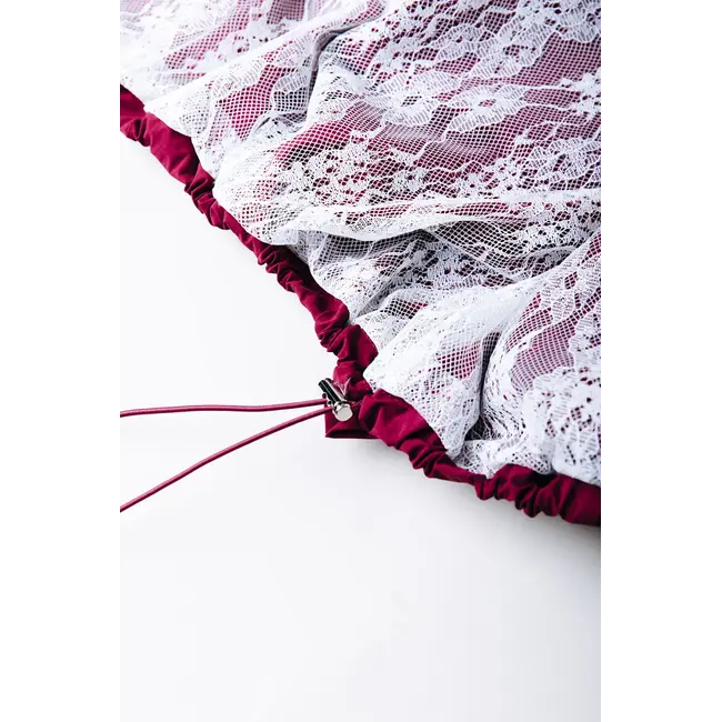 Colourful Rebel COLOURFUL REBEL - ROMY CROCHET REVERSIBLE SPORT JACKET - MERLOT RED