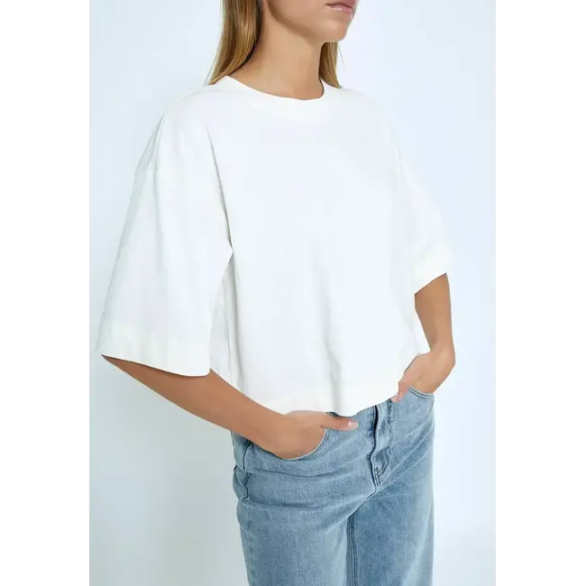 Minus MINUS - MSGAMMA CROPPED SHIRT - CLOUD DANCER