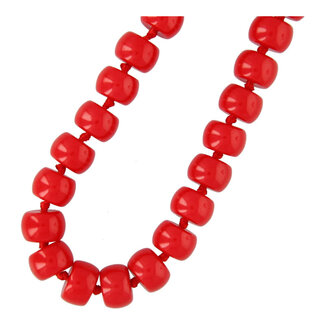 Fushi FUSHI - KETTING RESIN DONUT GEKNOOPT ROOD