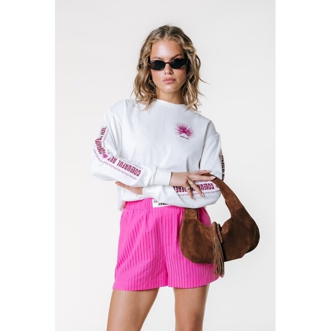 Colourful Rebel COLOURFUL REBEL - SUMMER ESTATE LONGSLEEVE TEE - STANDARD WHITE