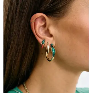 Anna + Nina ANNA + NINA - ISOLA BIRD HOOP EARRINGS