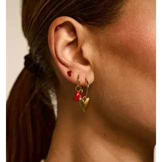 Anna + Nina ANNA + NINA - SINGLE HEART BEAT RING EARRING