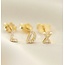 Vedder & Vedder VEDDER & VEDDER - LIZZY LETTER STUDS  - ZILVER -