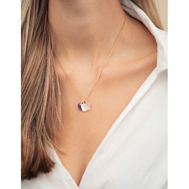 Vedder & Vedder VEDDER & VEDDER - POWER OF GEMSTONE KETTING - ZILVER