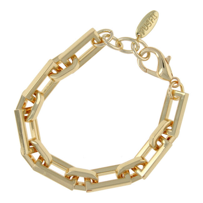 Fushi FUSHI - ARMBAND MET GROVE SCHAKEL RECHTHOEK