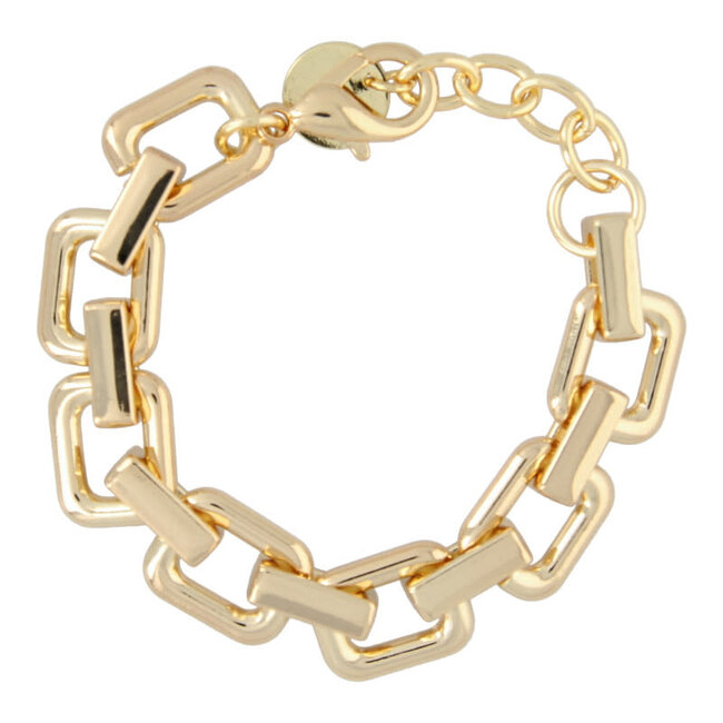 Fushi FUSHI - ARMBAND MET GROVE SCHAKEL VIERKANT