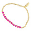 Fushi FUSHI - ARMBAND DYED FUCHSIA 3MM MET 14KRT