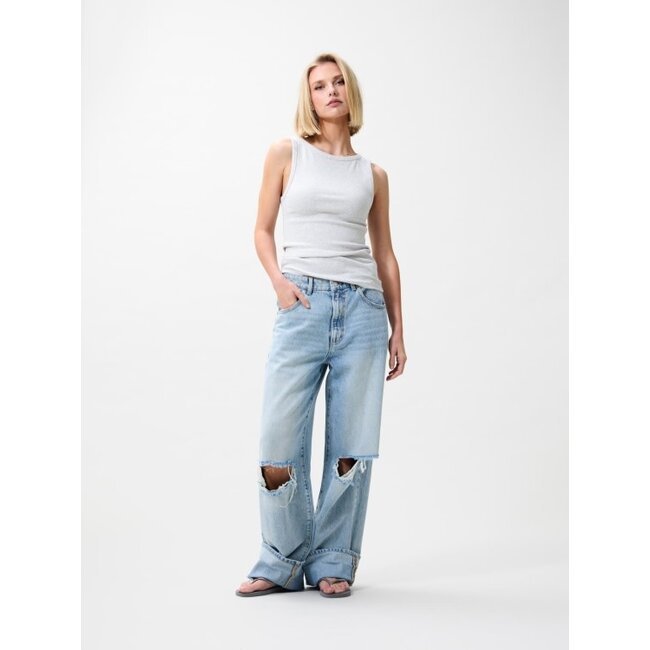 Catwalk Junkie CATWALK JUNKIE - SUPER LOOSE FIT JEANS DAMAGED - BLUE