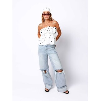 Catwalk Junkie CATWALK JUNKIE - SUPER LOOSE FIT JEANS DAMAGED - BLUE