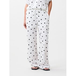 Catwalk Junkie CATWALK JUNKIE - DOTTED PULL ON TROUSERS - OFF WHITE