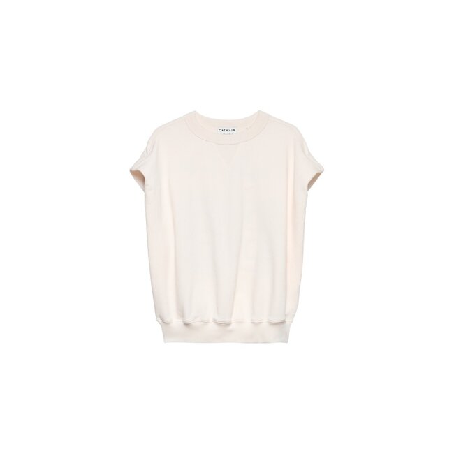 Catwalk Junkie CATWALK JUNKIE - SLEEVELESS GRAPHIC SWEATER - EGRET