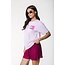 Colourful Rebel COLOURFUL REBEL - PUFF LOGO STRIPE LOOSEFIT TEE - LIGHT PINK