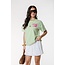 Colourful Rebel COLOURFUL REBEL - PUFF LOGO STRIPE LOOSEFIT TEE - PICKLE GREEN