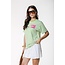Colourful Rebel COLOURFUL REBEL - PUFF LOGO STRIPE LOOSEFIT TEE - PICKLE GREEN