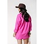 Colourful Rebel COLOURFUL REBEL - MOON TONAL STRIPE BLOUSE - BRIGHT PINK