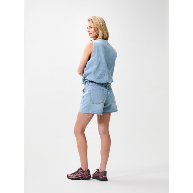 Catwalk Junkie CATWALK JUNKIE - DENIM SHORTS WITH ELASTIC WAISTBAND - BLUE