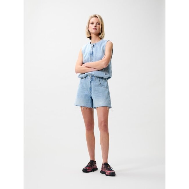 Catwalk Junkie CATWALK JUNKIE - DENIM SHORTS WITH ELASTIC WAISTBAND - BLUE