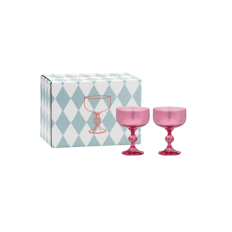 Anna + Nina ANNA + NINA - ROSE COCKTAIL GLASS - SET OF 2